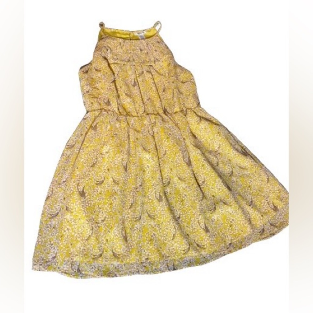 ESLEY Yellow pattern dress